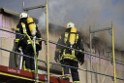 Dachstuhlbrand Koeln Poll Geislarerstr P284